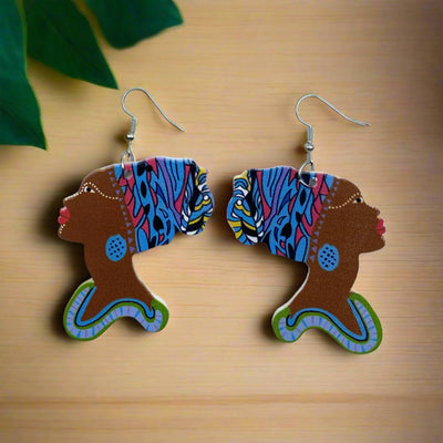 african queen earrings