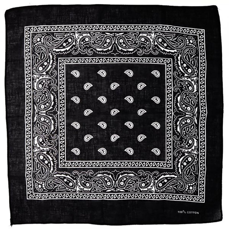 Black Paisley Bandana