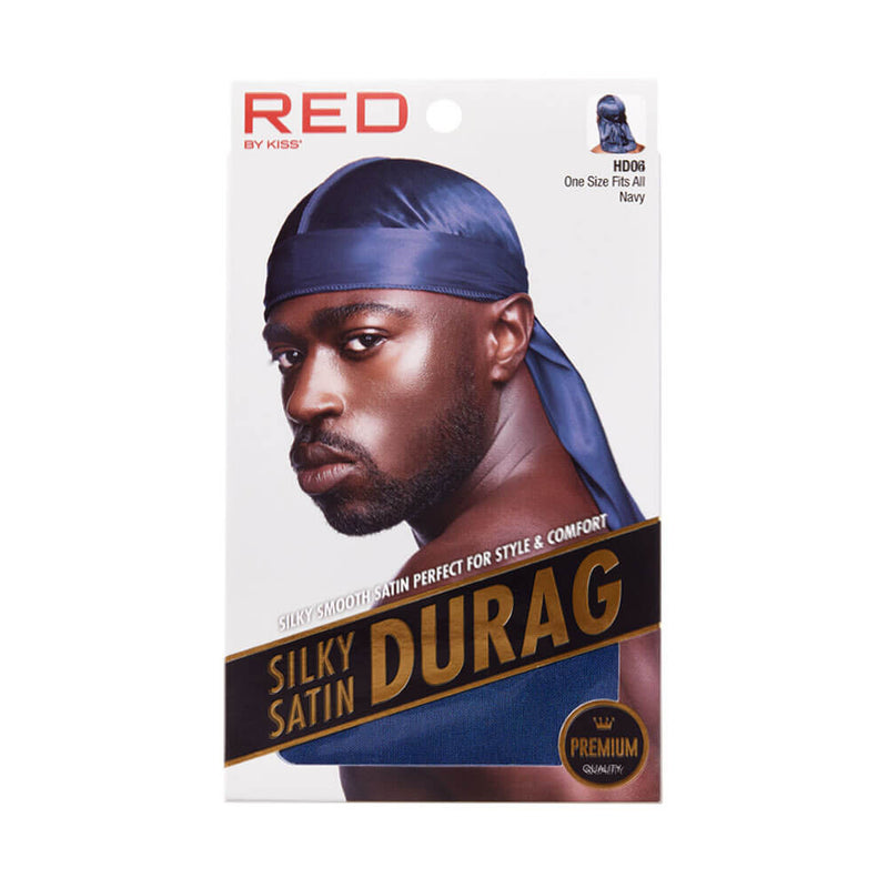 Red by Kiss Navy Silky Satin Durag