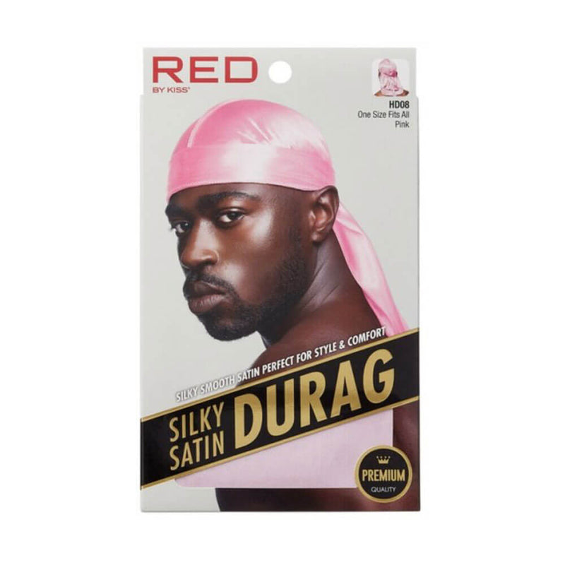 Red by Kiss Pink Silky Satin Durag