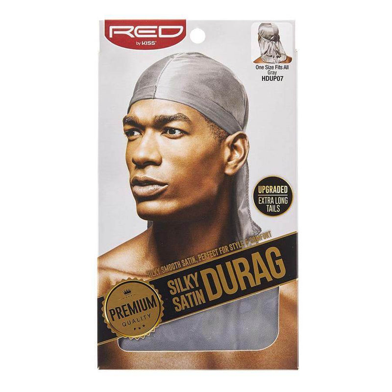 Red by Kiss Grey Silky Satin Durag