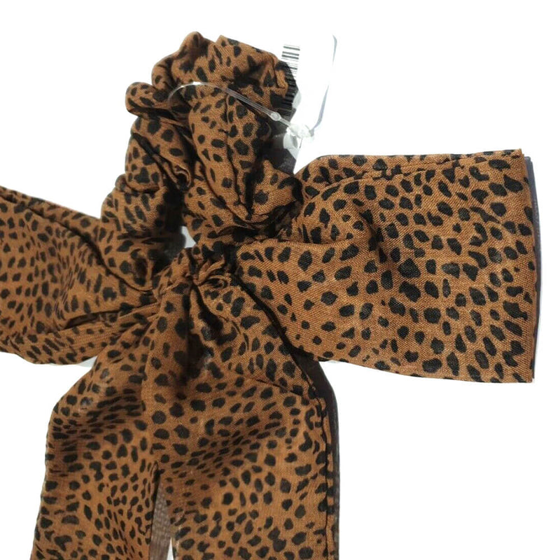 leopard print bow scrunchie