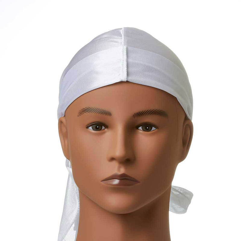 White Silky Satin Durag