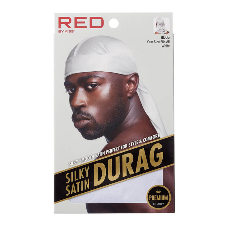 Red by Kiss White Silky Satin Durag