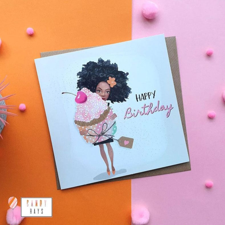 Happy Birthday Cupcake Card