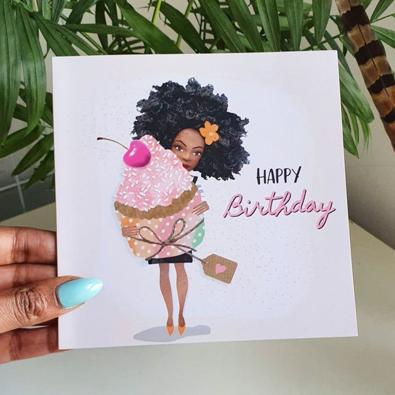 Happy Birthday Cupcake Card