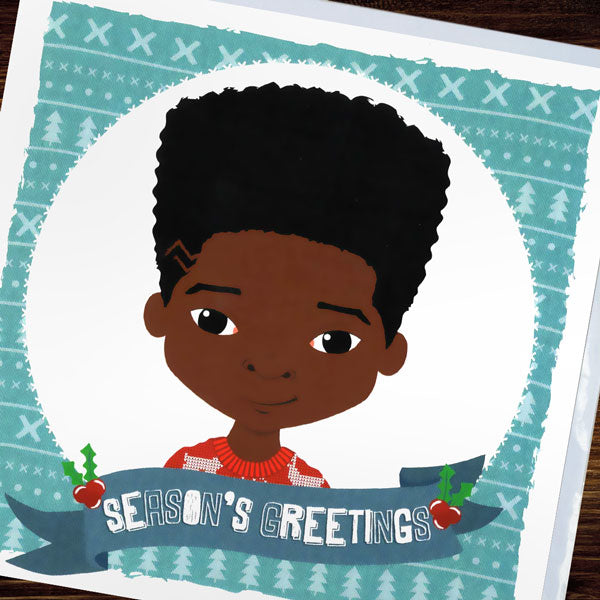 Fefus Designs High Top Boy Christmas Card