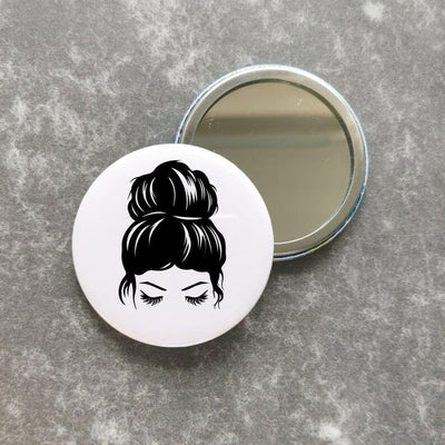 Messy Bun Pocket Mirror 58mm