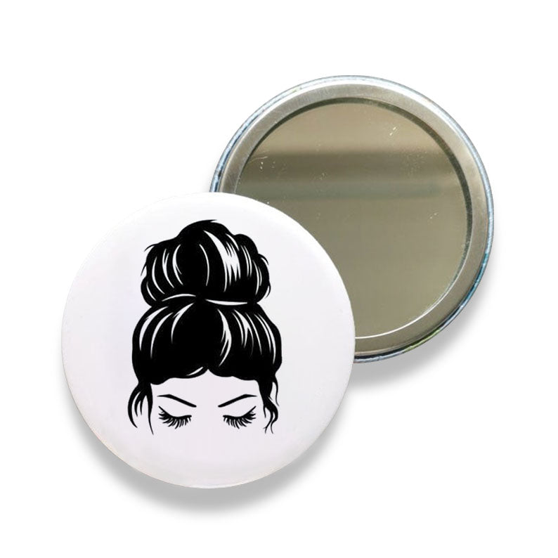 Messy Bun Pocket Mirror 58mm