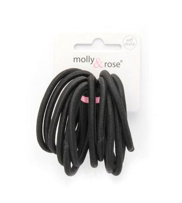 Molly & Rose Black Elastics 10pcs