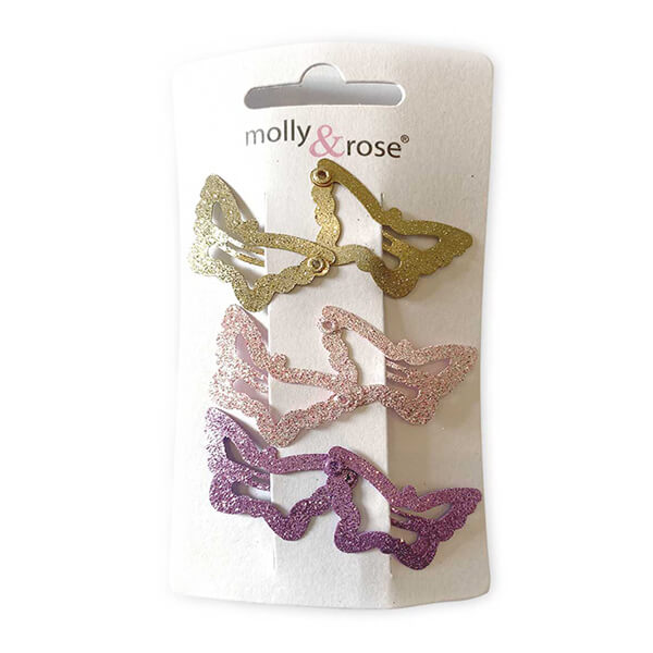 Molly & Rose Glitter Butterfly Sleepies - Pack of 6