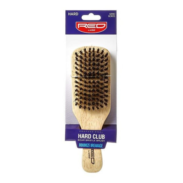 Red by Kiss Hard Club Boar Bristle Brush