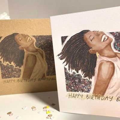 Aziza Illustrates Happy Birthday Beautiful Card