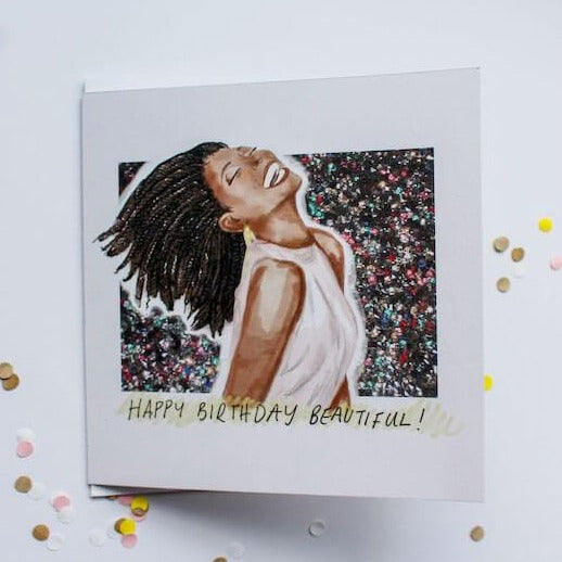 Aziza Illustrates Happy Birthday Beautiful Card