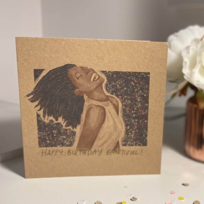 Aziza Illustrates Happy Birthday Beautiful Card