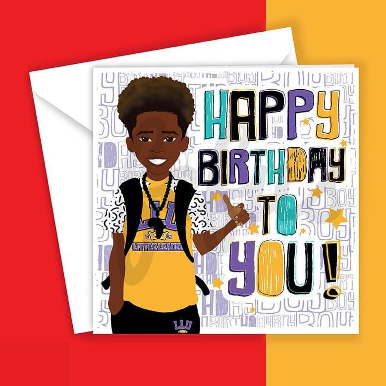 Fefus Designs Boys Happy Birthday Card