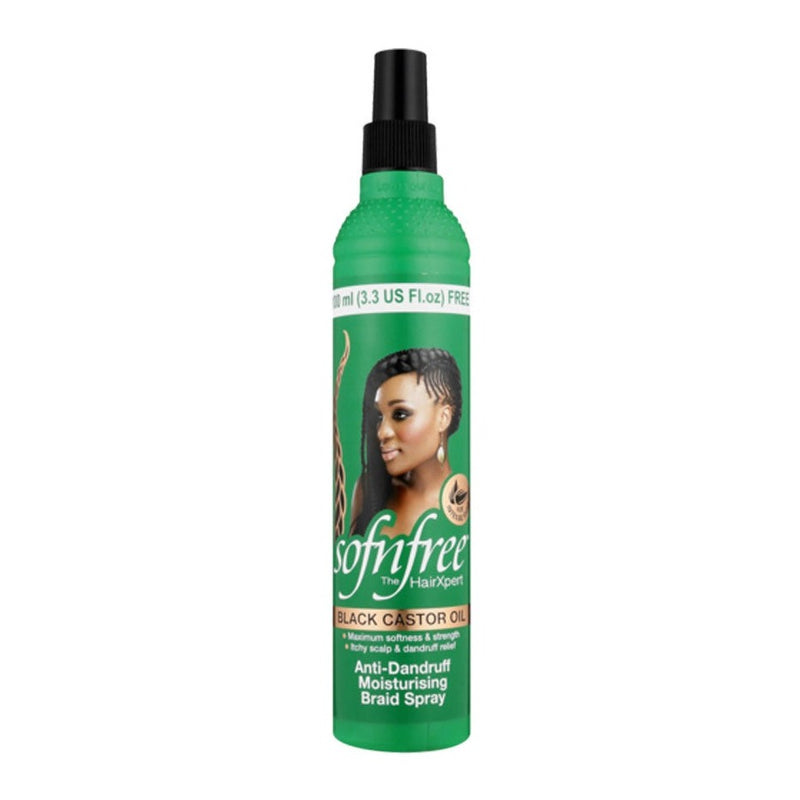 Sofnfree Black castor Oil Anti-Dandruff Moisturising Braid Spray 350ml