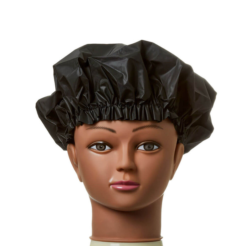 black shower cap